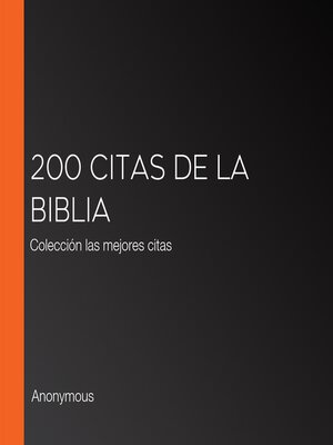 cover image of 200 citas de la Biblia